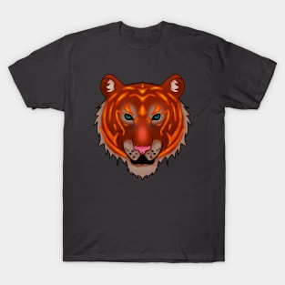 Tiger Face Elemental Wildlife Artwork T-Shirt